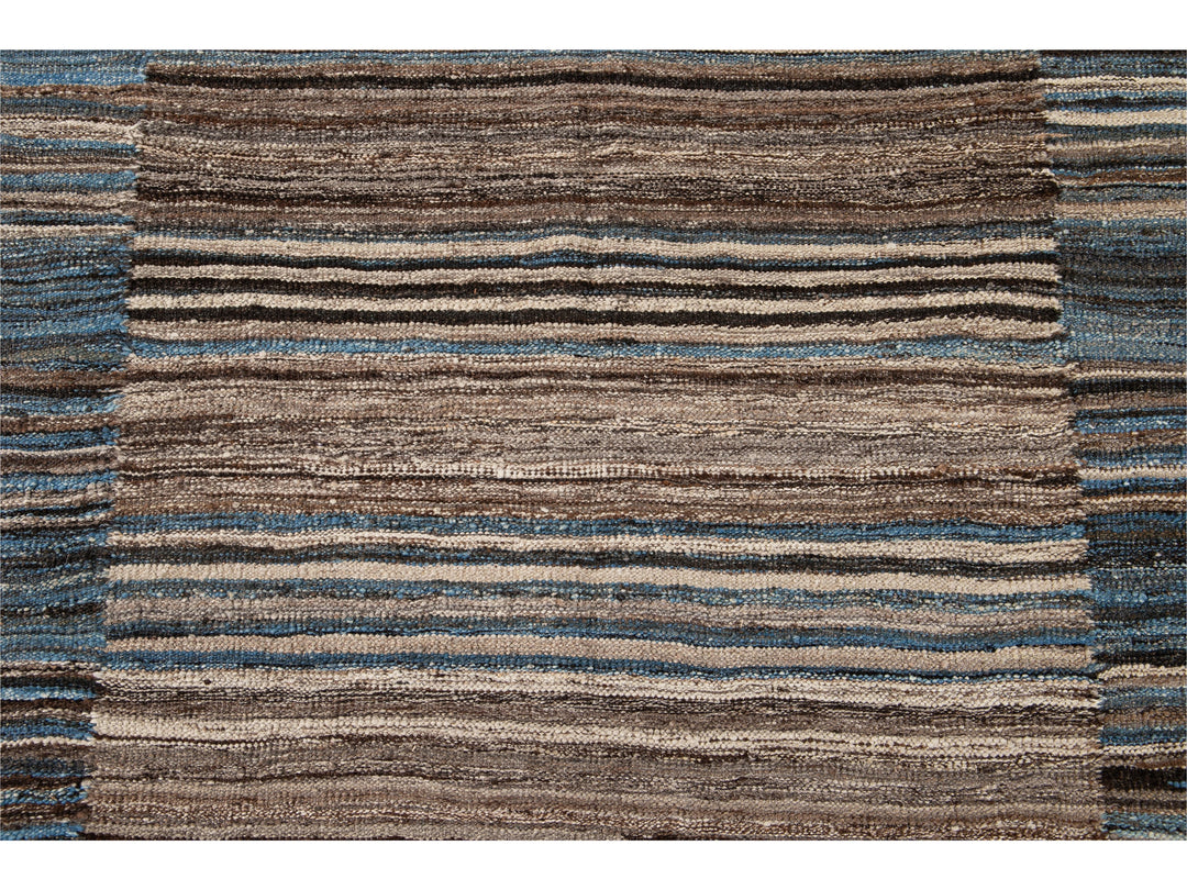 Modern Kilim Wool Rug 9 X 12