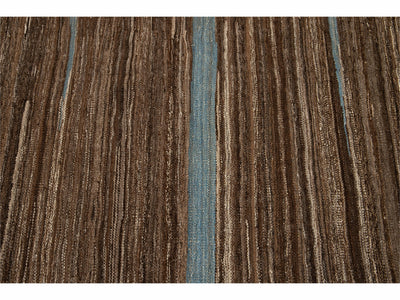 Modern Flat-Weave Wool Rug 9 X 12