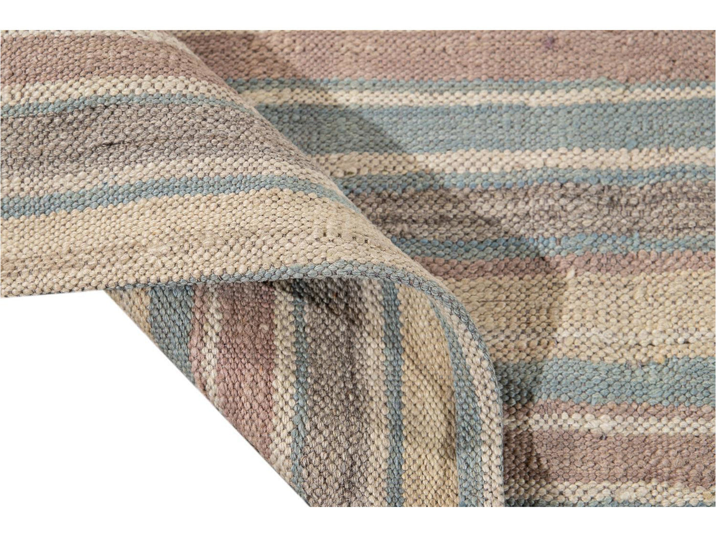 Modern Flat-Weave Kilim Wool Rug 9 X 12