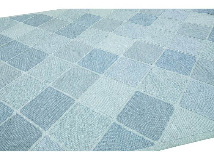Modern Swedish Wool Rug 10 X 14