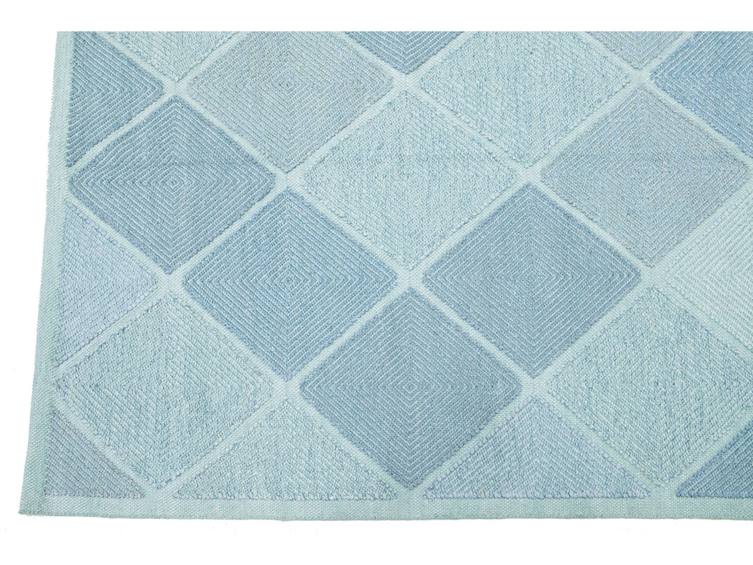 Modern Swedish Wool Rug 10 X 14