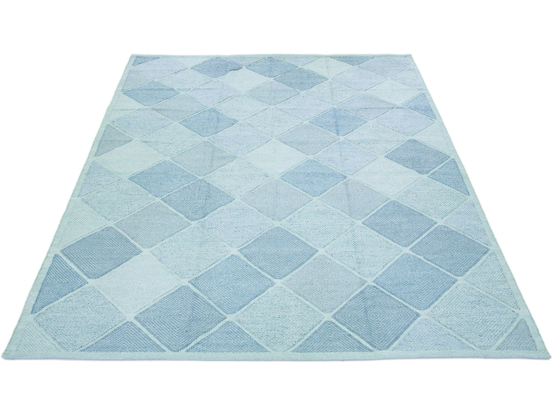 Modern Swedish Wool Rug 10 X 14