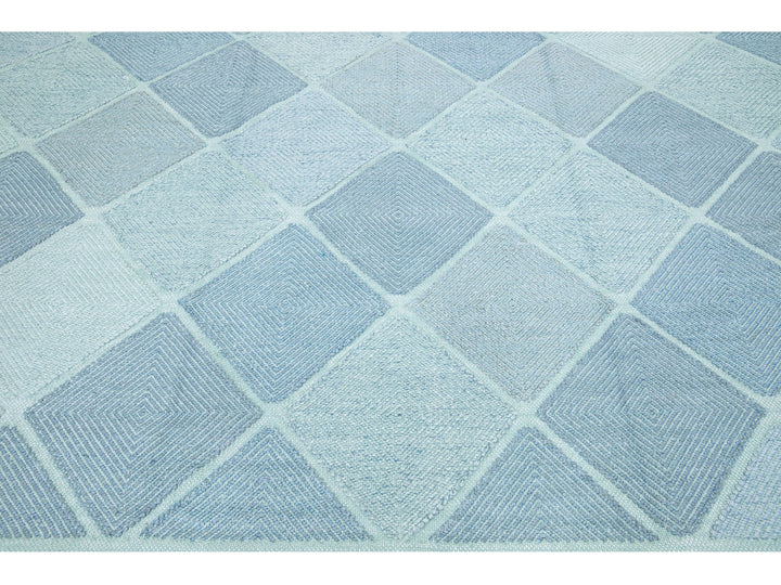 Modern Swedish Wool Rug 10 X 14
