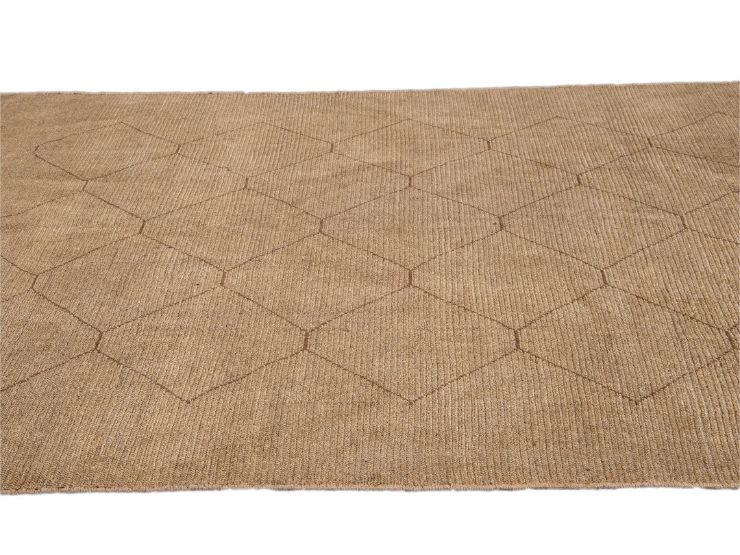 Modern Moroccan Wool Rug 9 X 10