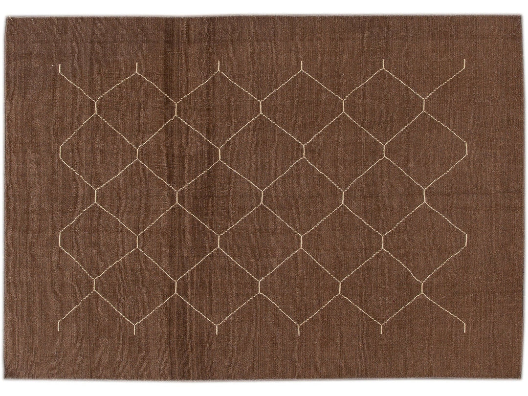 Modern Moroccan Wool Rug 7 X 10