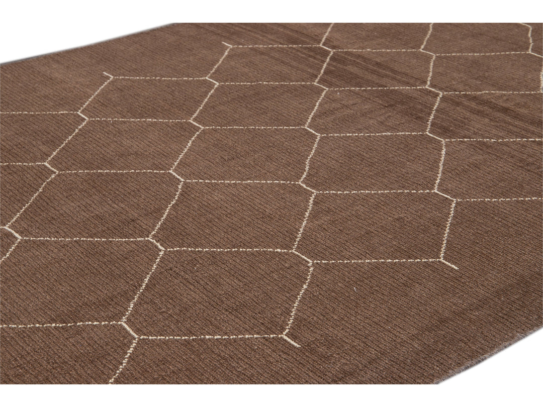 Modern Moroccan Wool Rug 7 X 10