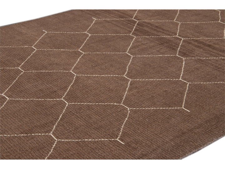 Modern Moroccan Wool Rug 7 X 10