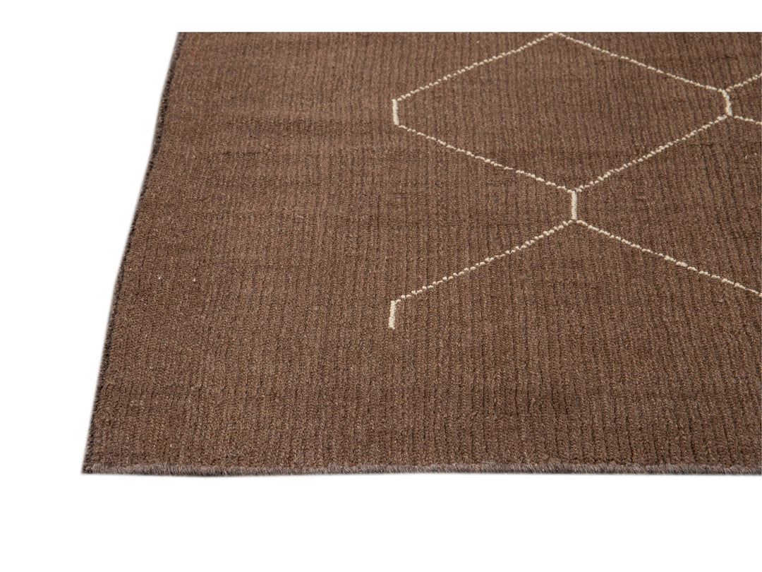 Modern Moroccan Wool Rug 7 X 10