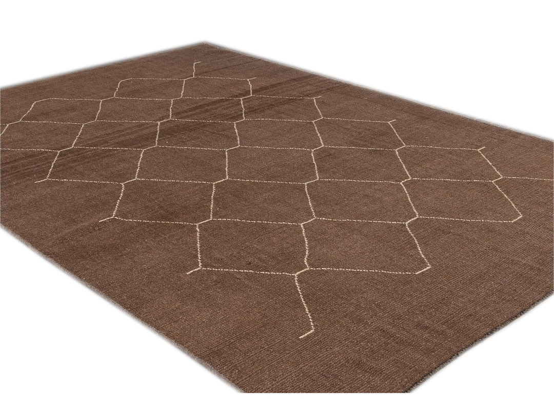 Modern Moroccan Wool Rug 7 X 10