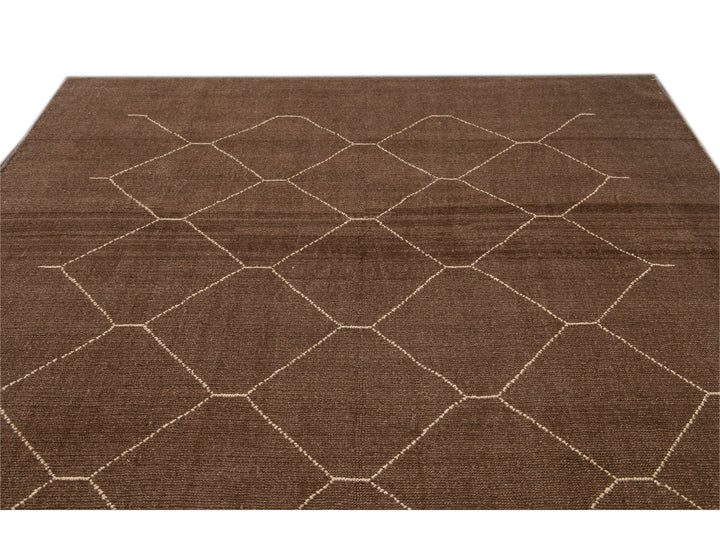 Modern Moroccan Wool Rug 7 X 10