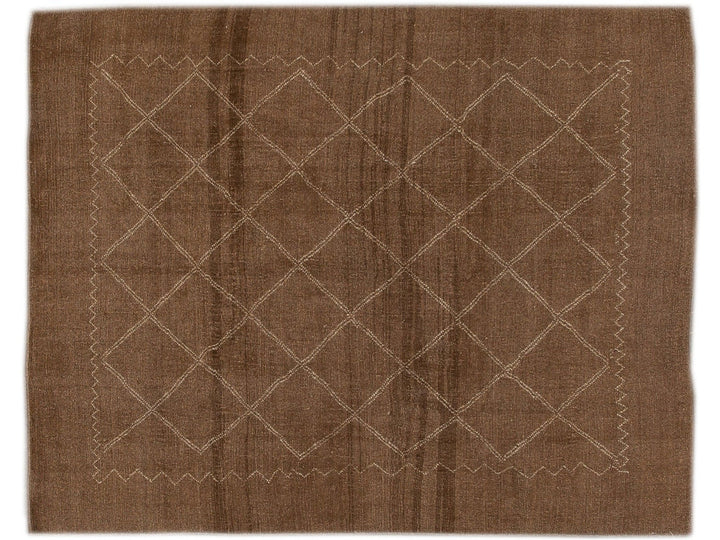 Modern Moroccan Wool Rug 7 X 9