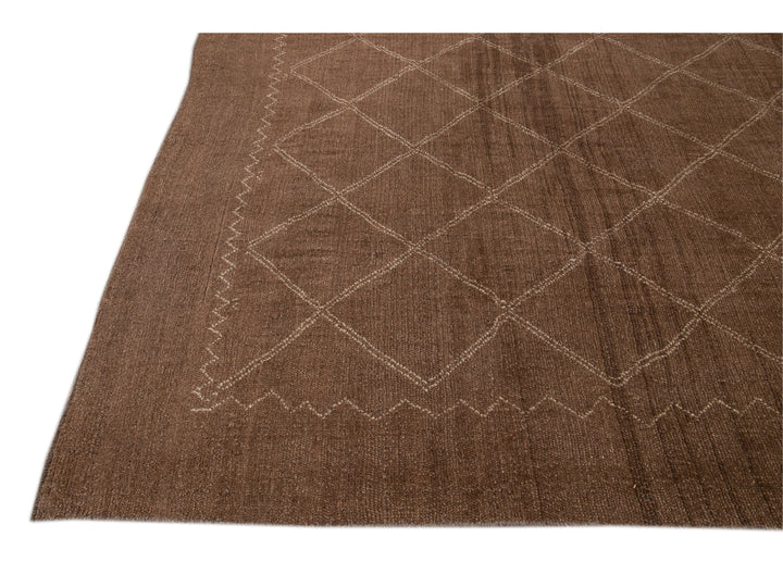 Modern Moroccan Wool Rug 7 X 9