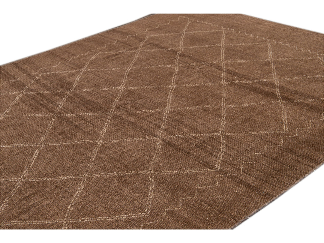 Modern Moroccan Wool Rug 7 X 9