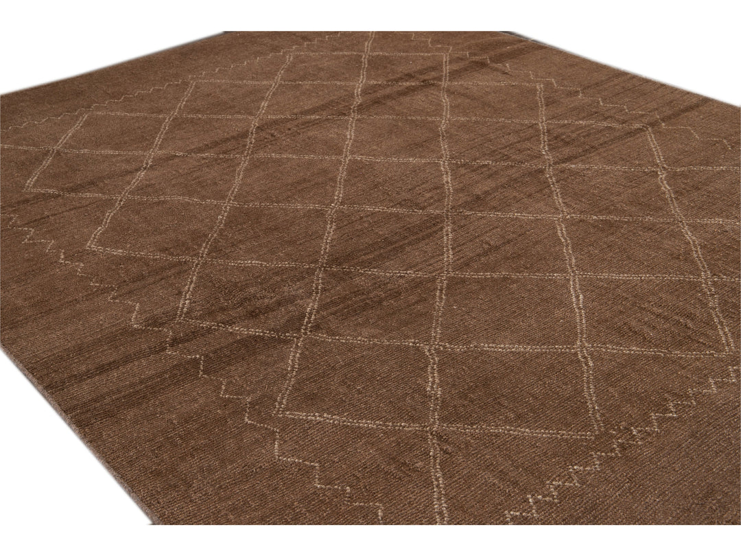 Modern Moroccan Wool Rug 7 X 9