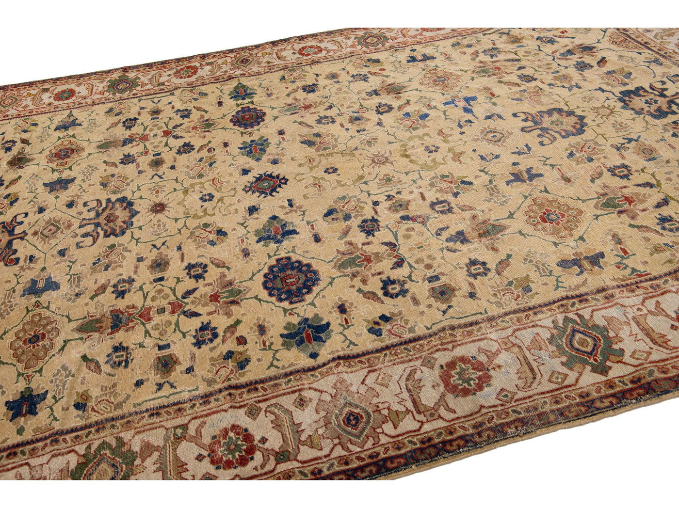 Antique Sultanabad Wool Rug 8 X 12
