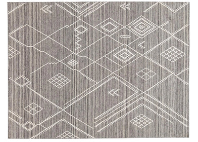 21st Century Modern Indian Flatweave Wool Rug, 9' X 12'