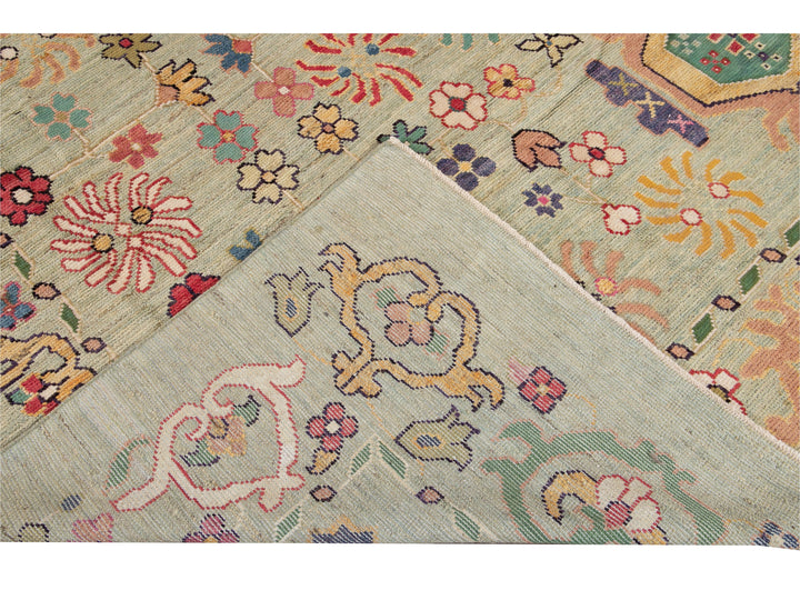 Modern Oushak Wool Rug 12 X 16