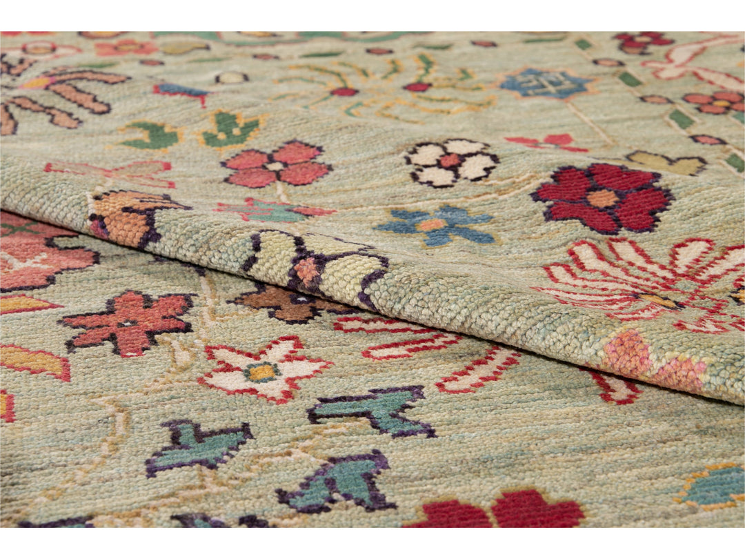 Modern Oushak Wool Rug 12 X 16
