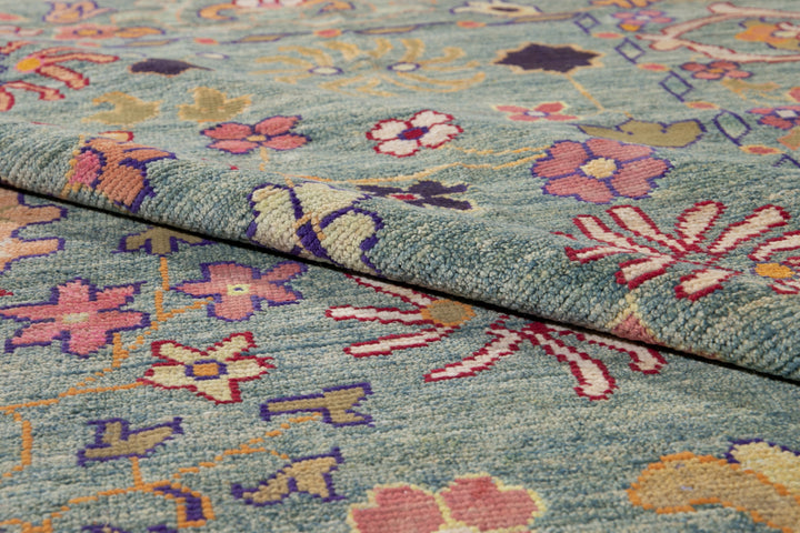 Modern Oushak Oversize Wool Rug 12 X 16