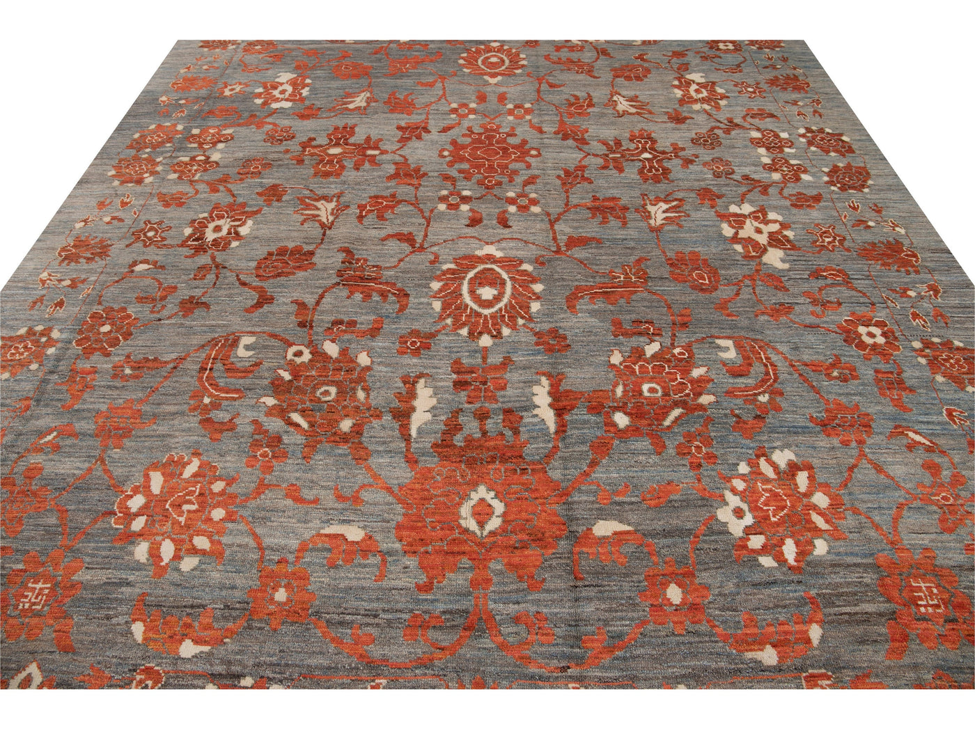 Modern Oushak Wool Rug 12 X 17