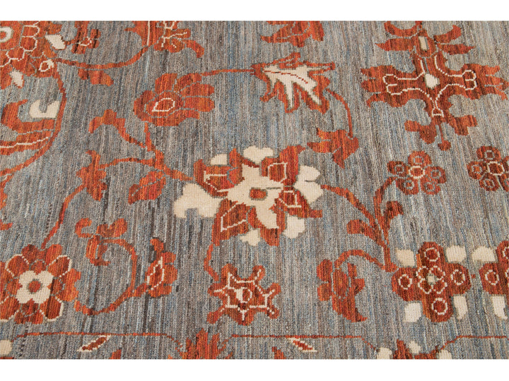 Modern Oushak Wool Rug 12 X 17