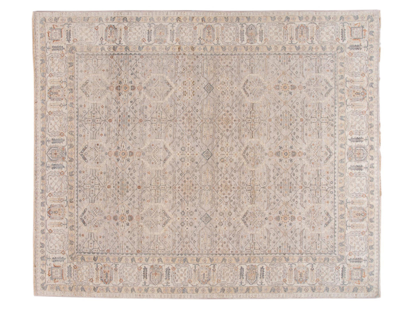Modern Indian Artisan Wool Rug 12 X 14