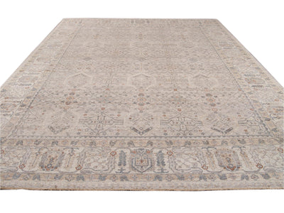 Modern Indian Artisan Wool Rug 12 X 14