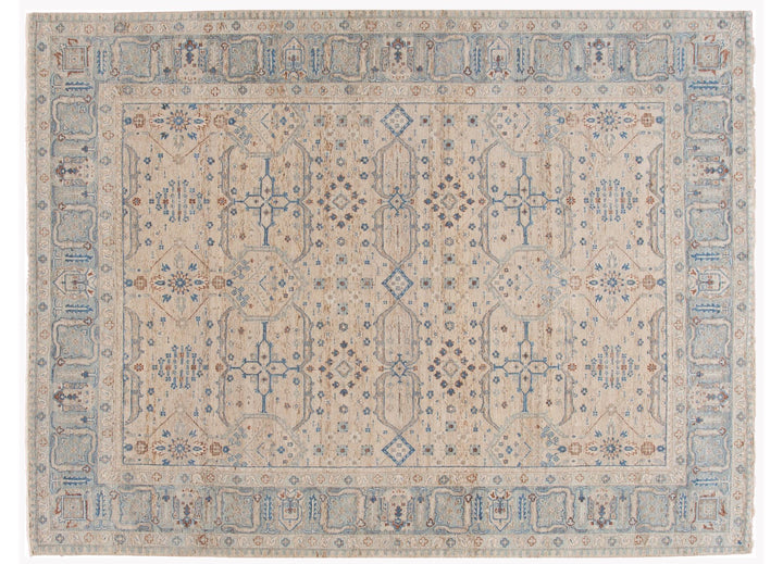 21st Century Contemporary Indian Wool Rug, 9 X 12