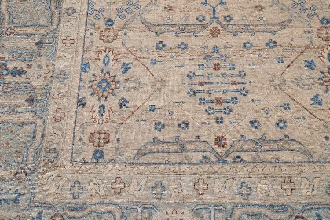21st Century Contemporary Indian Wool Rug, 9 X 12