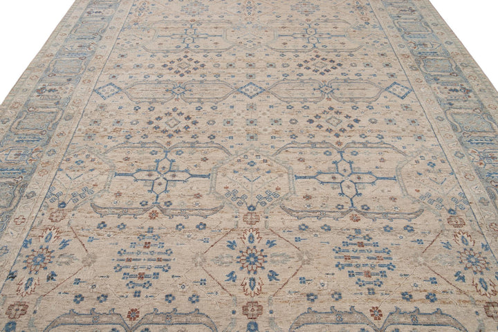21st Century Contemporary Indian Wool Rug, 9 X 12