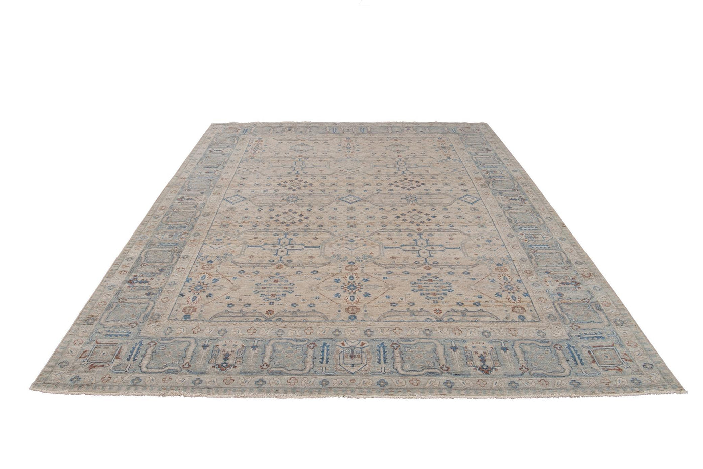 21st Century Contemporary Indian Wool Rug, 9 X 12