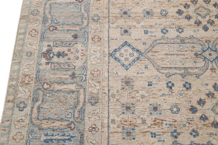 21st Century Contemporary Indian Wool Rug, 9 X 12