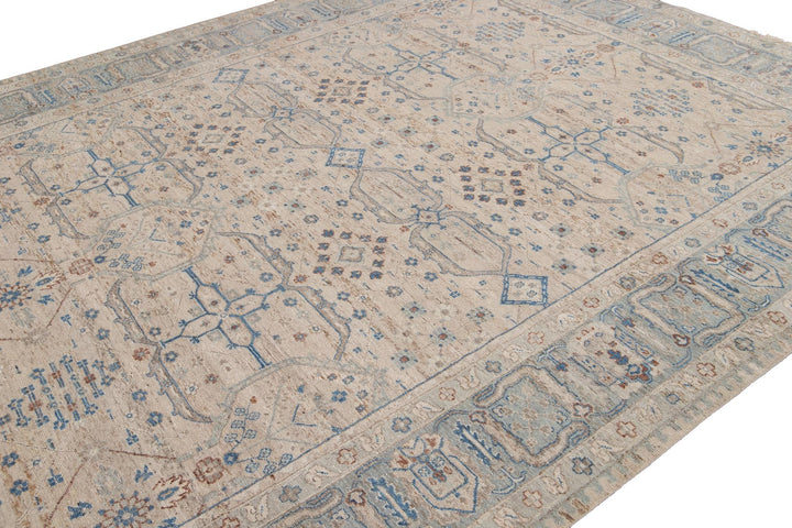 21st Century Contemporary Indian Wool Rug, 9 X 12