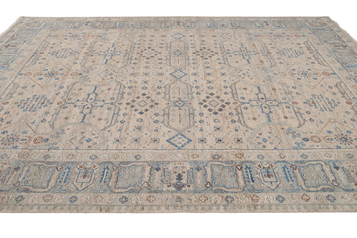 21st Century Contemporary Indian Wool Rug, 9 X 12