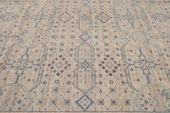 21st Century Contemporary Indian Wool Rug, 9 X 12
