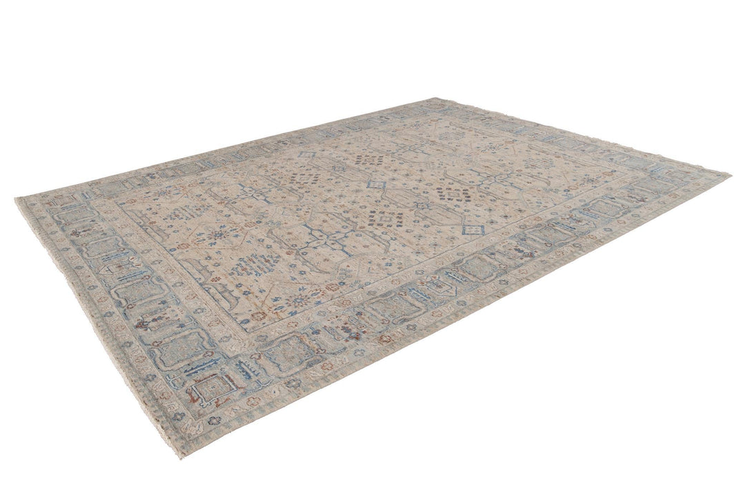 21st Century Contemporary Indian Wool Rug, 9 X 12