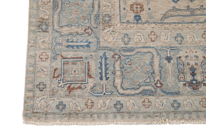 21st Century Contemporary Indian Wool Rug, 9 X 12