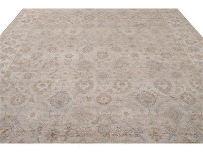 Modern Indian Artisan Wool Rug 10 X 14