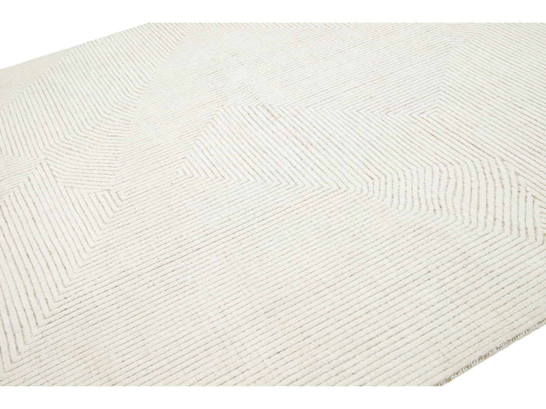 Modern Moroccan Wool Rug 8 X 10