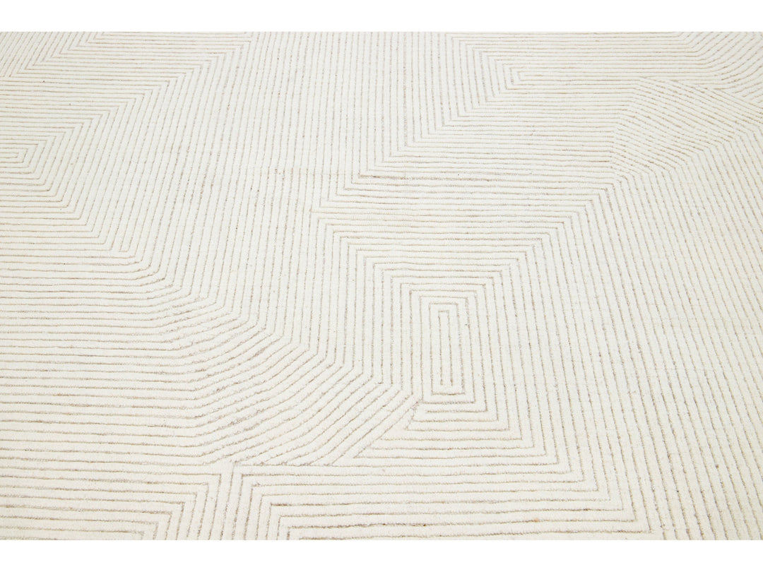 Modern Moroccan Wool Rug 8 X 10