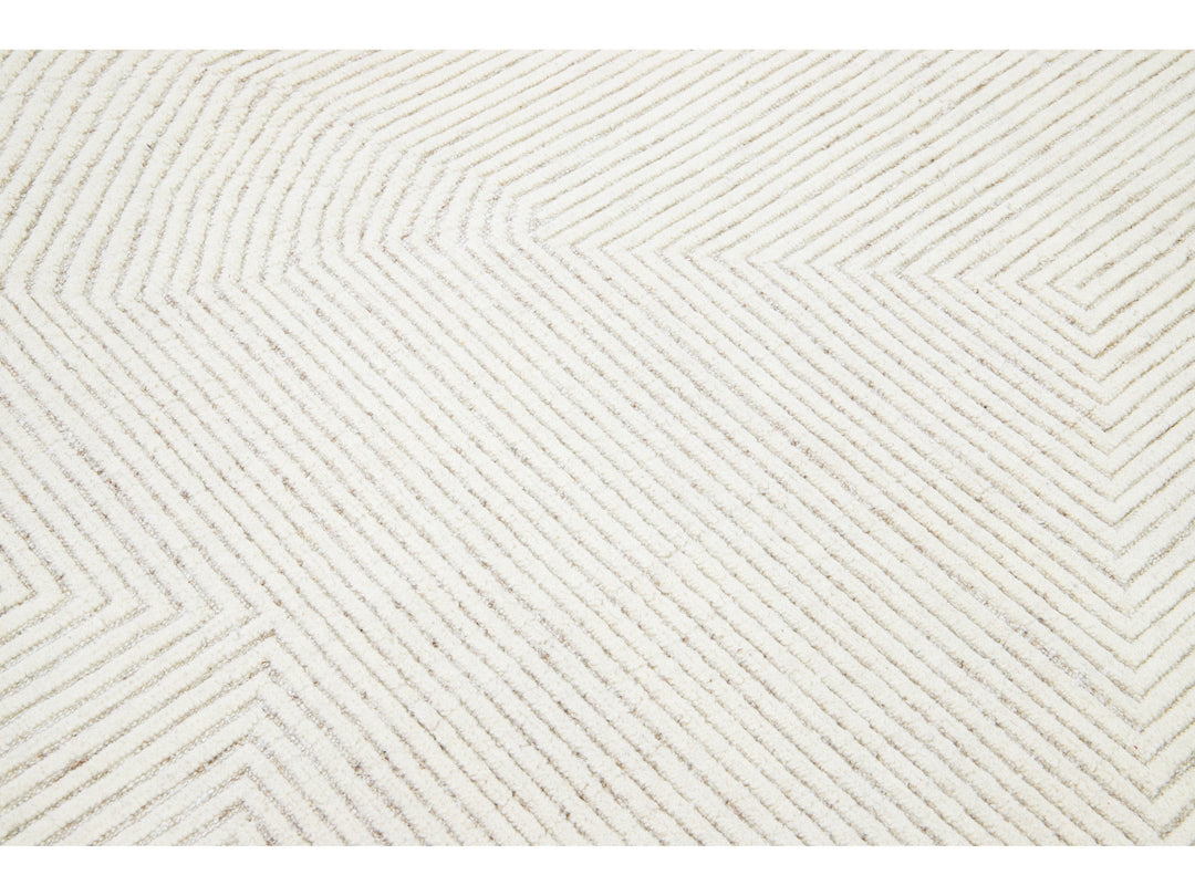 Modern Moroccan Wool Rug 8 X 10