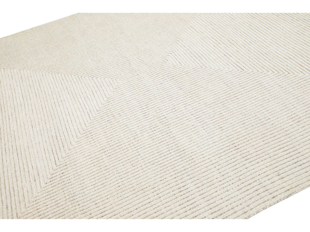 Modern Moroccan Wool Rug 8 X 10