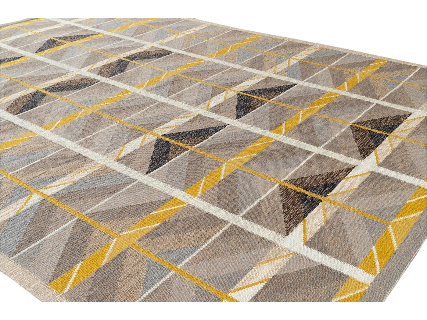 Modern Scandinavian Flat-weave Rug 11 X 14