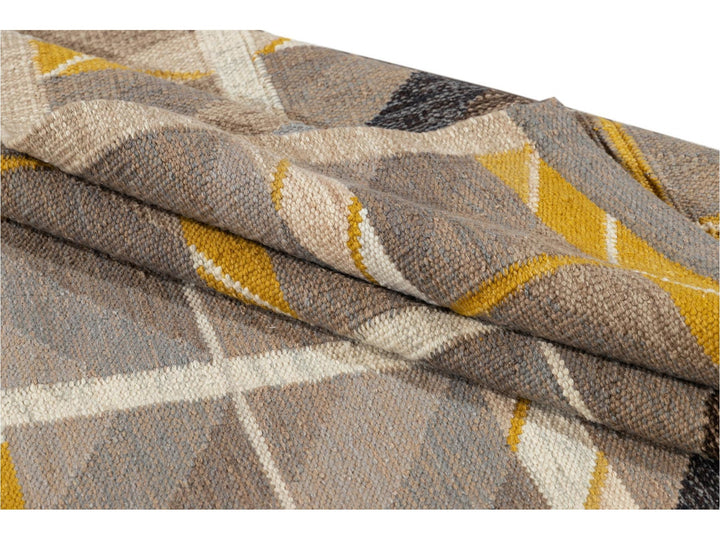 Modern Scandinavian Flat-weave Rug 11 X 14