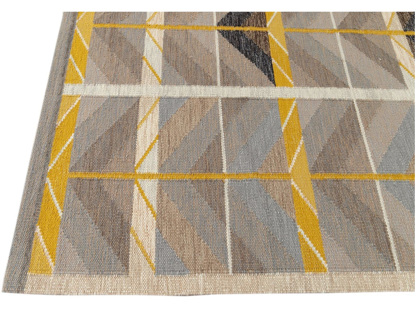 Modern Scandinavian Flat-weave Rug 11 X 14