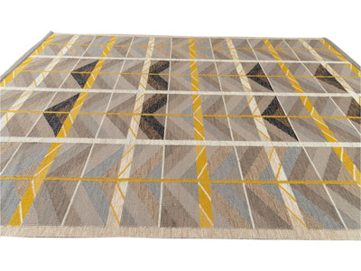 Modern Scandinavian Flat-weave Rug 11 X 14