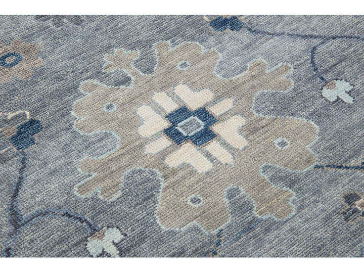 Modern Oushak Wool Rug 13 X 15