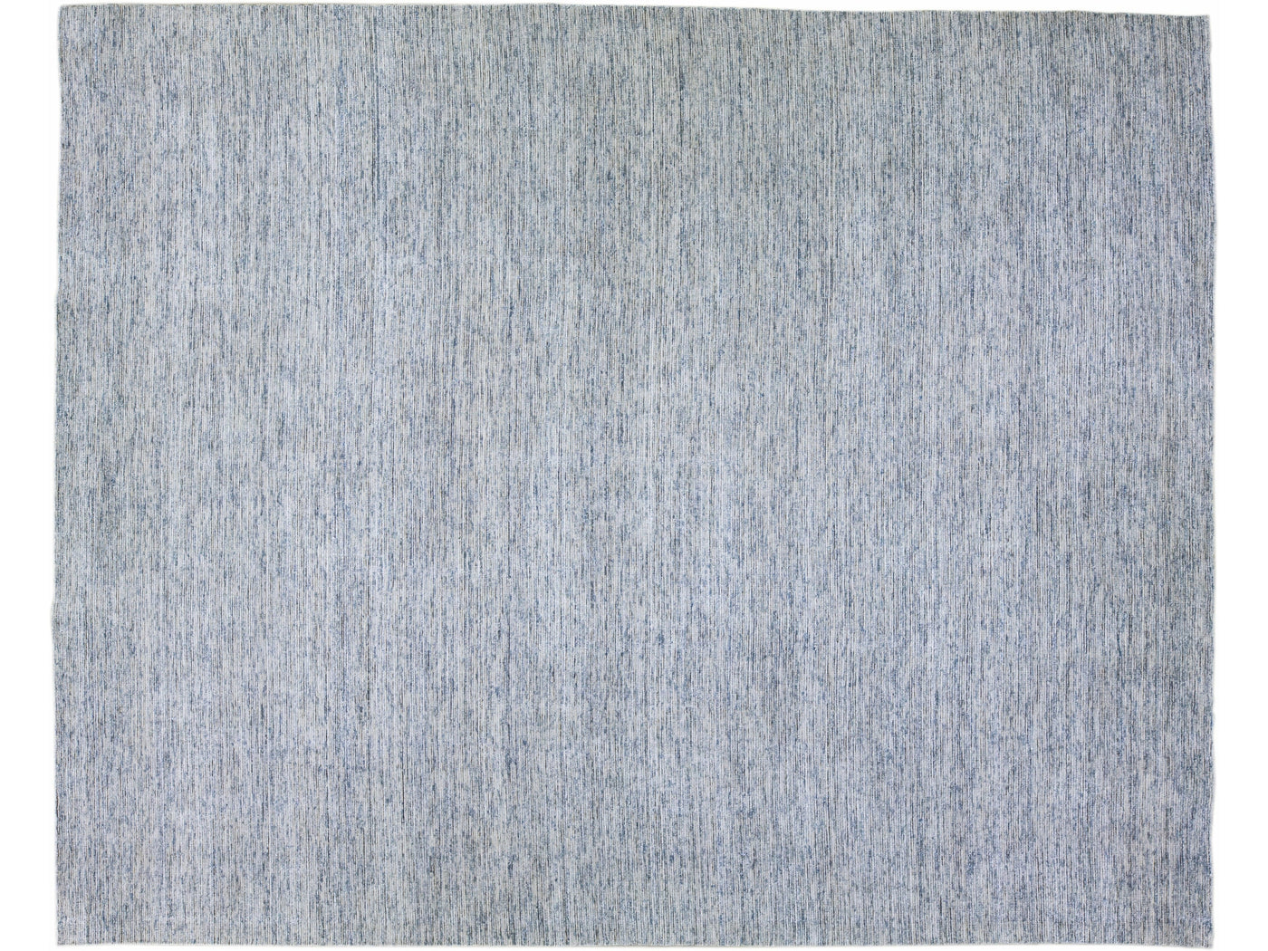 Modern Apadana's Groove Bamboo/Silk Handmade Gray and Blue Oversize Rug