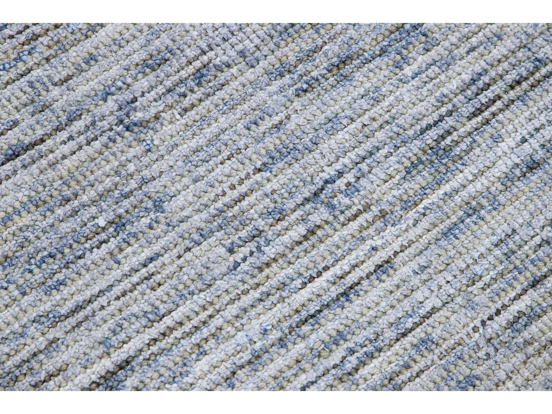 Modern Bamboo & Silk Groove Rug 12 X 15