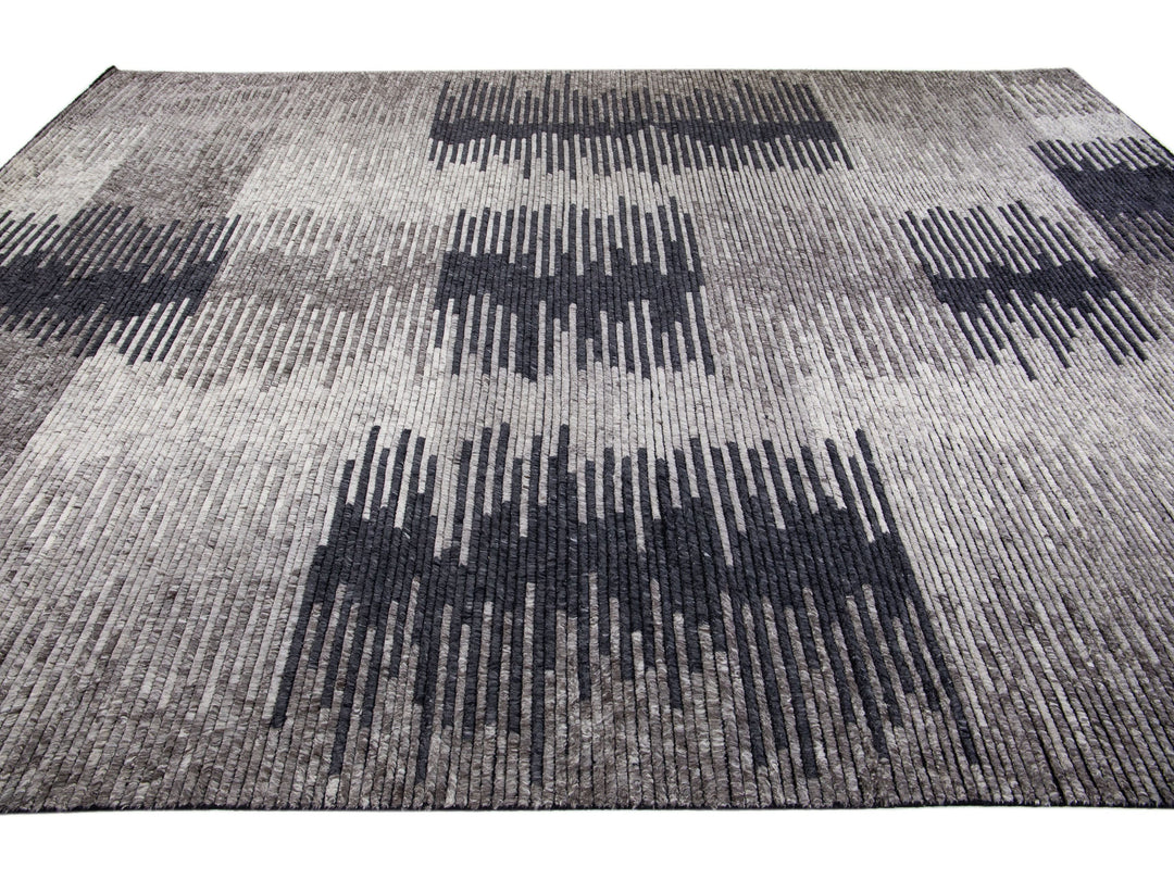 Modern Moroccan Wool Rug 10 X 14
